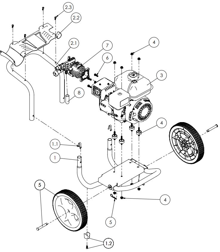 SIMPSON MEGASHOT MS60799 POWER WASHER PARTS